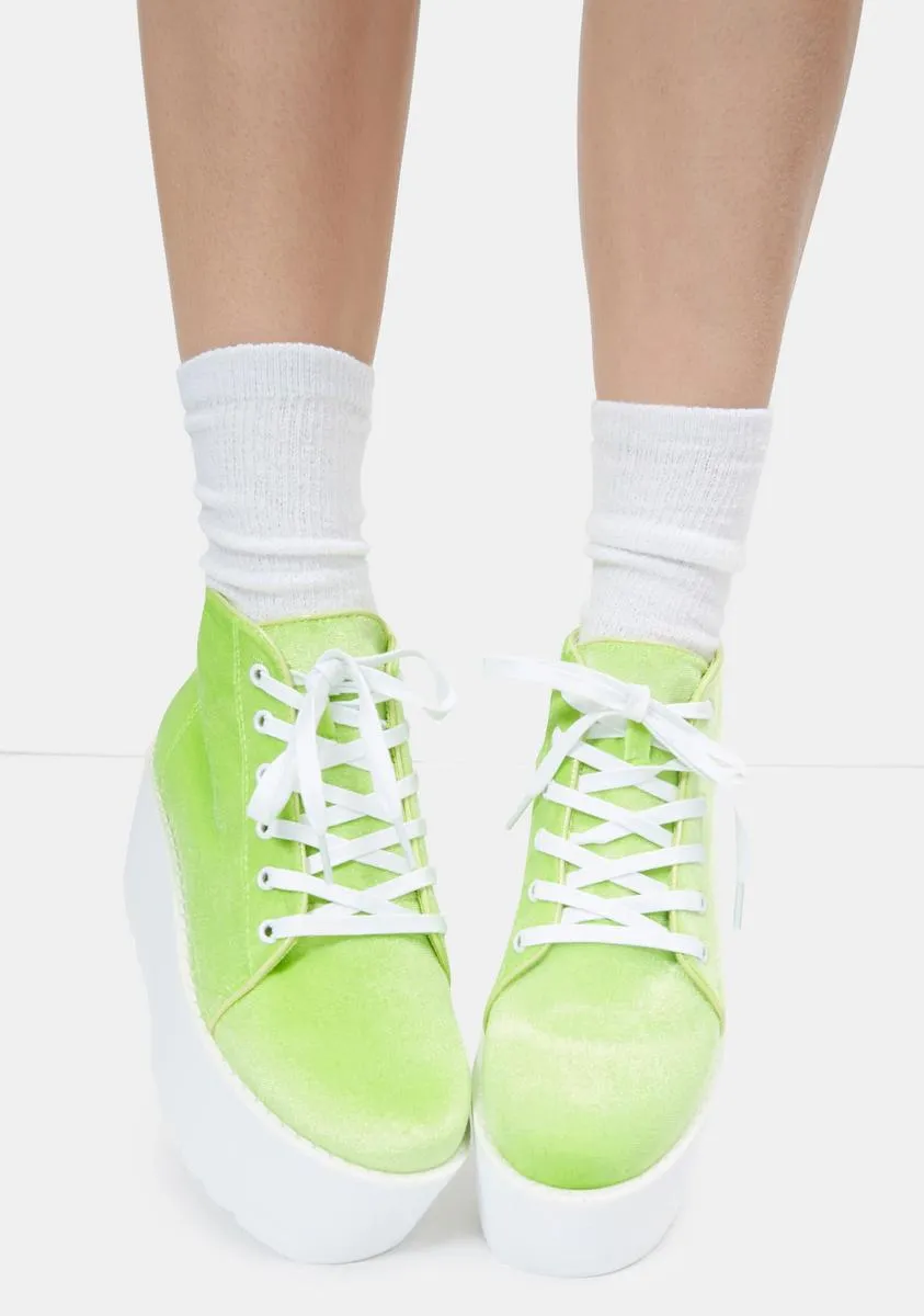 Green Barletta Platform Sneakers