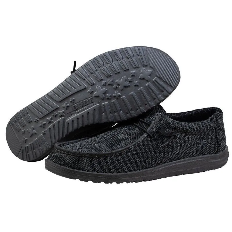 Hey Dude Black Micro Wally Sox Casual Shoe