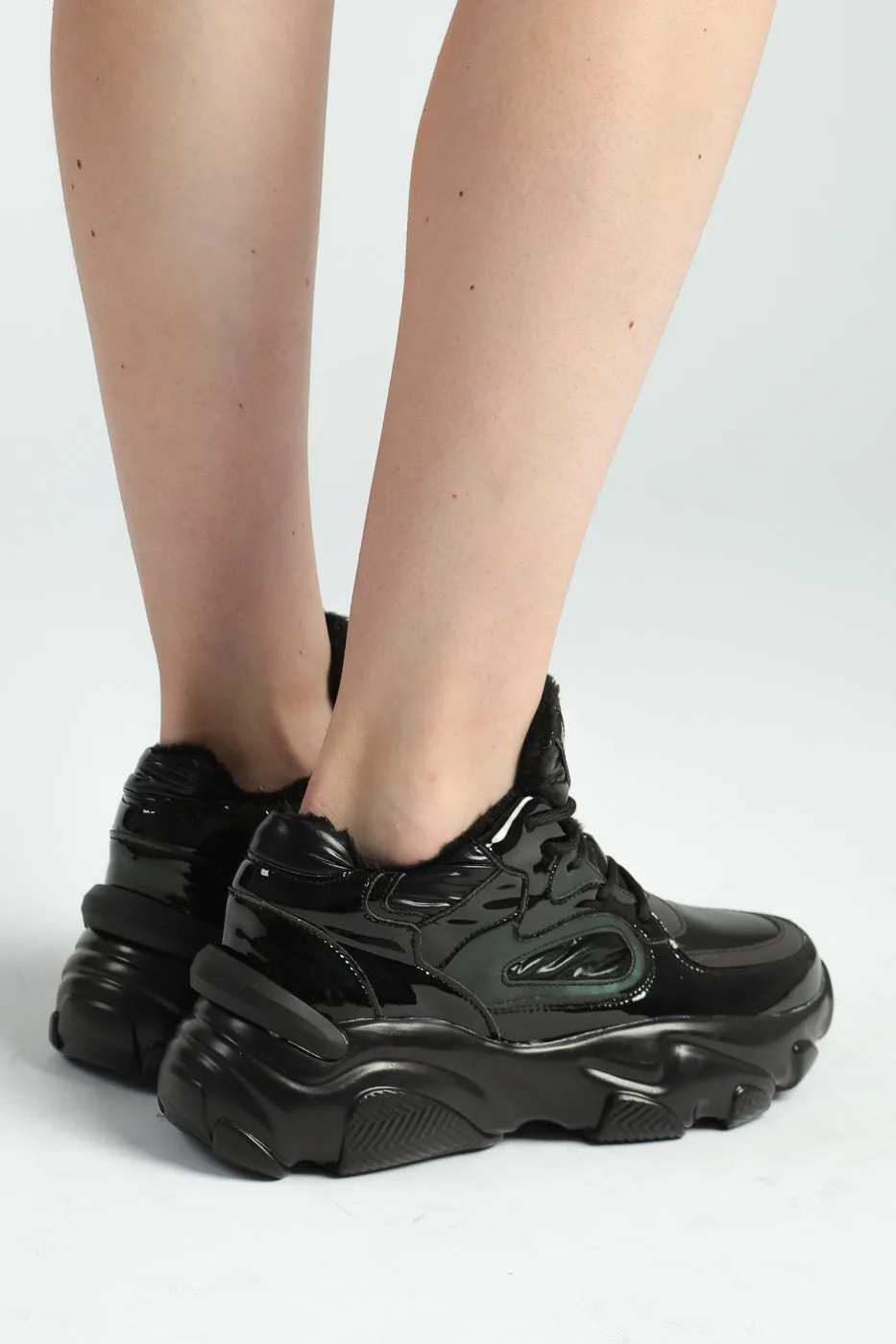 High-Gloss Chunky Sneakers