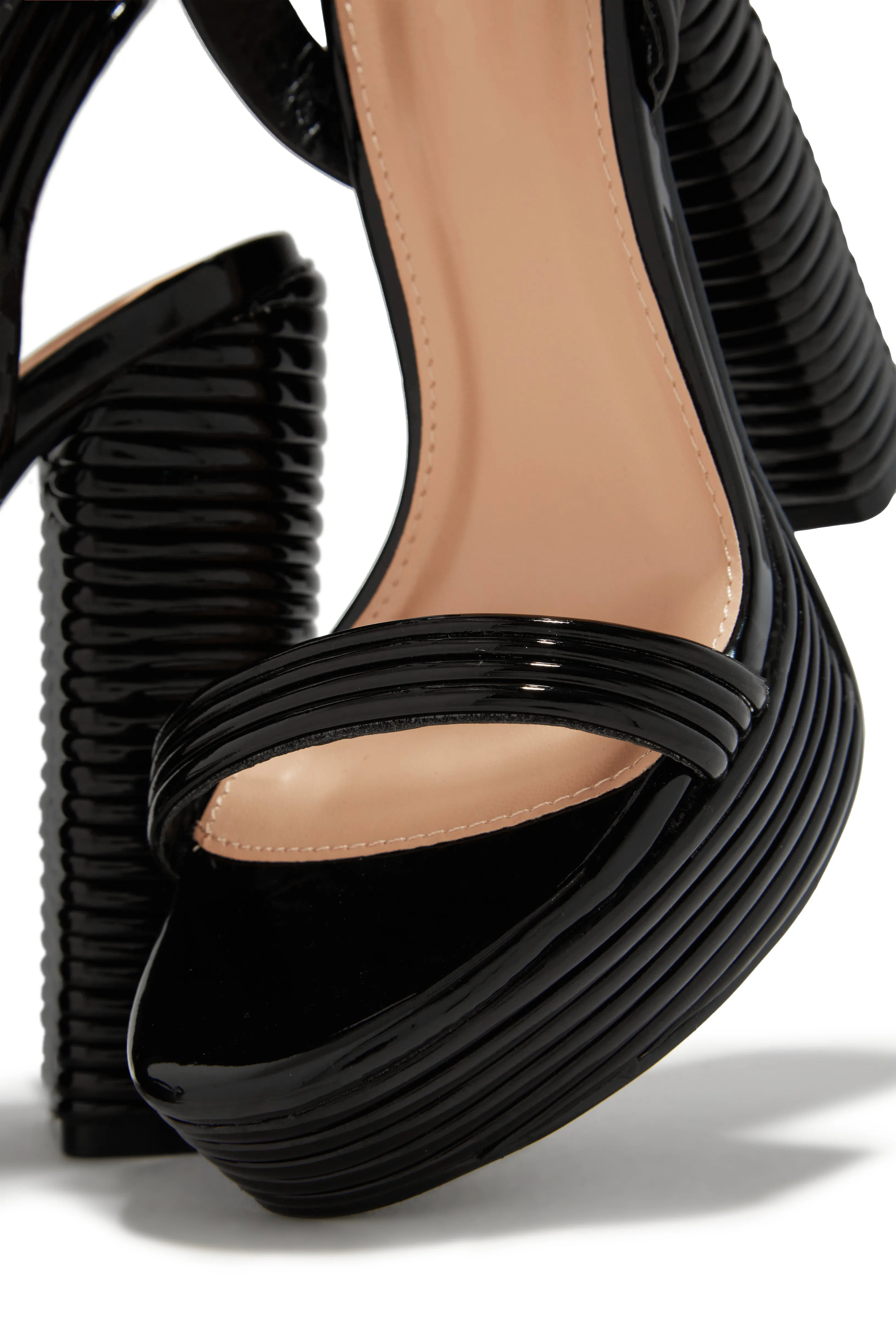 Jazzlyn Platform Block Heels - Black