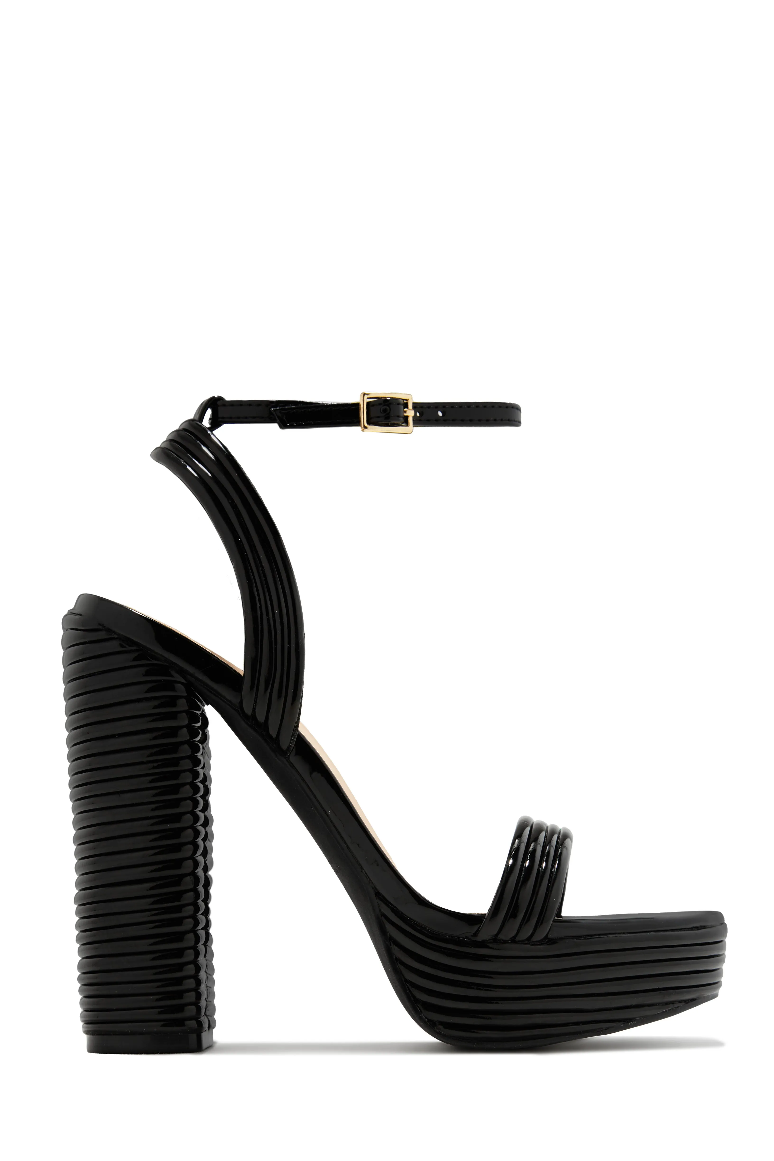 Jazzlyn Platform Block Heels - Black