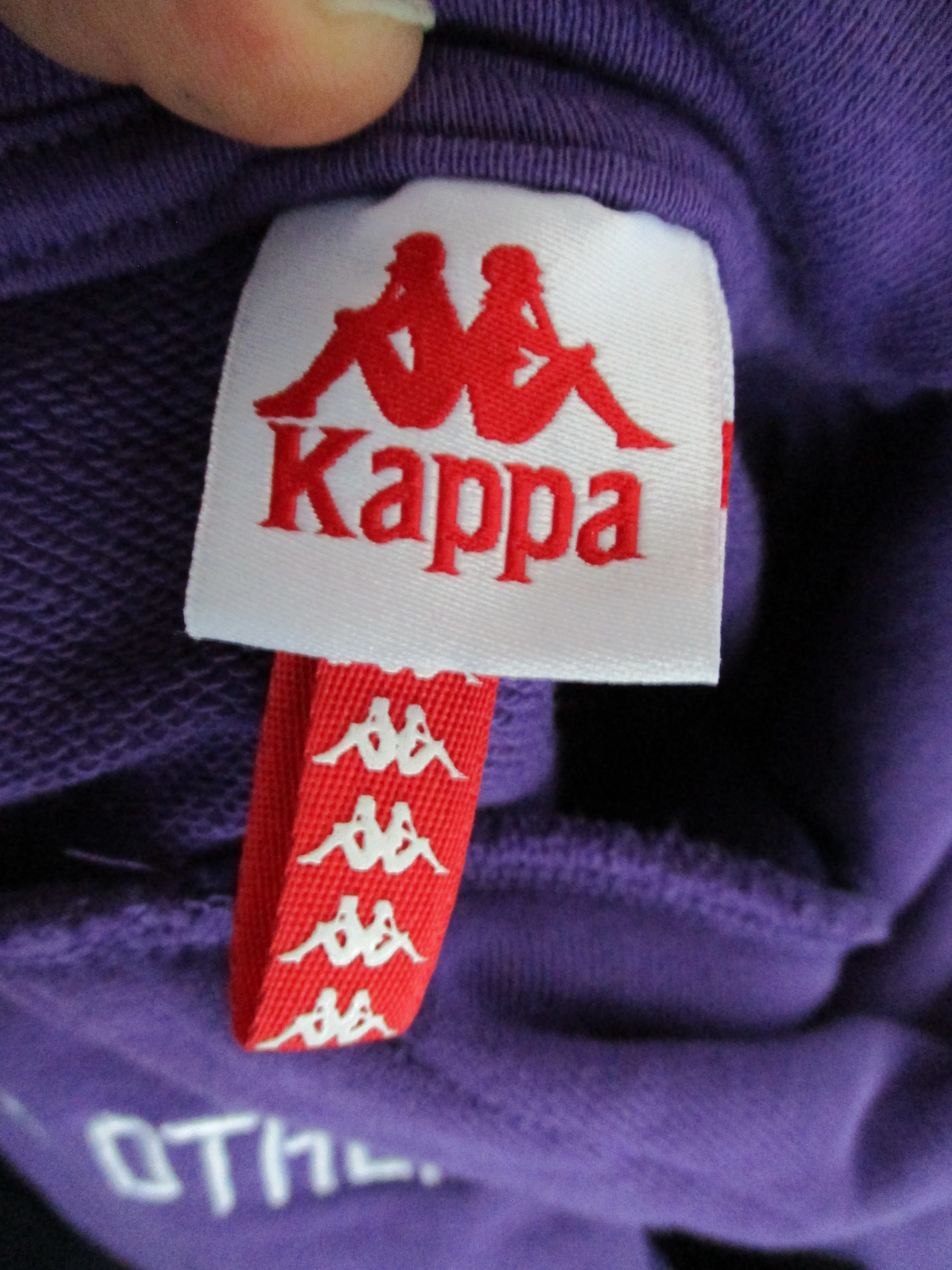 KAPPA LIKE NO OTHER URBAN STYLE Cropped Hoodie Sweatshirt Purple Black L