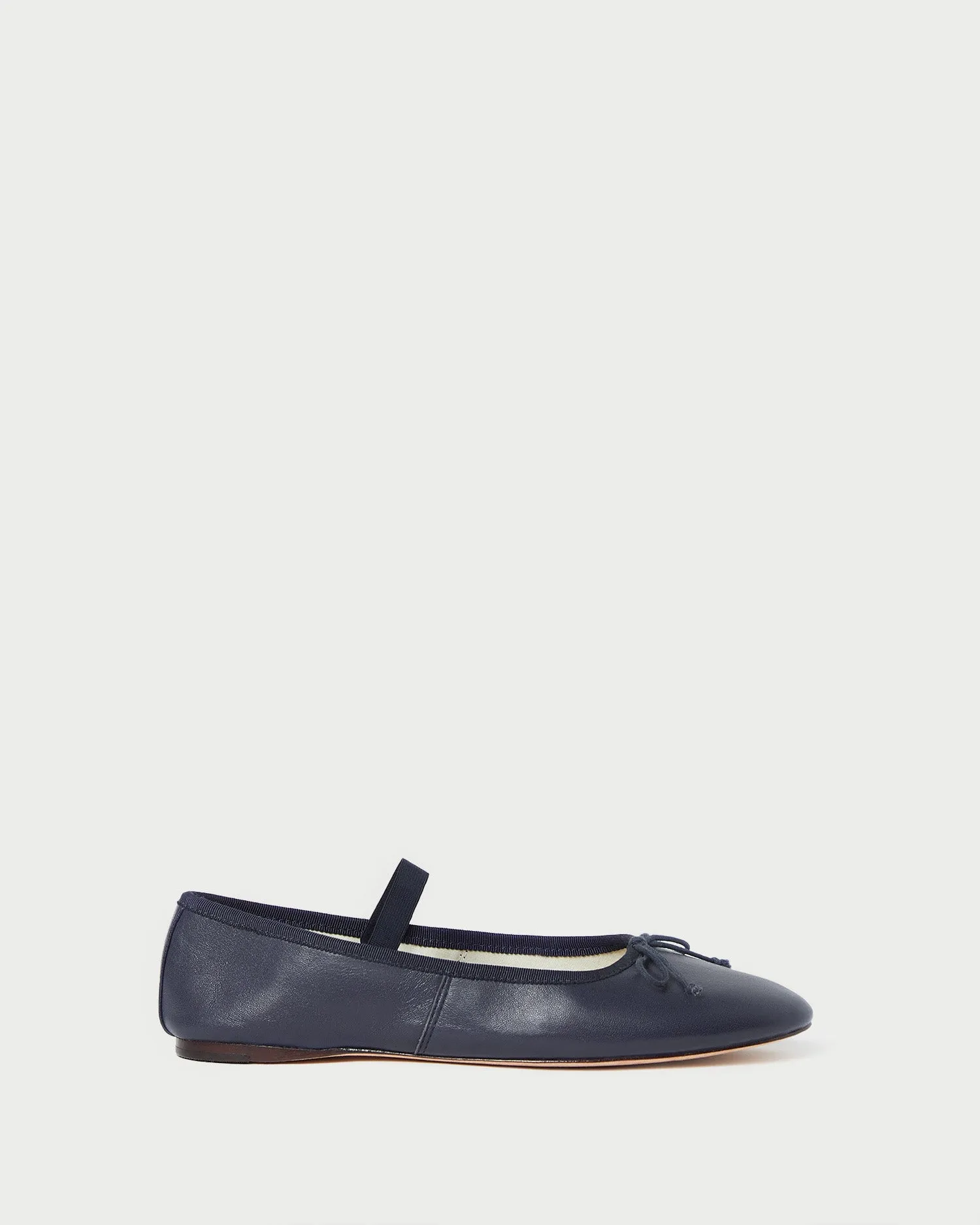 Leonie Navy Leather Ballet Flat