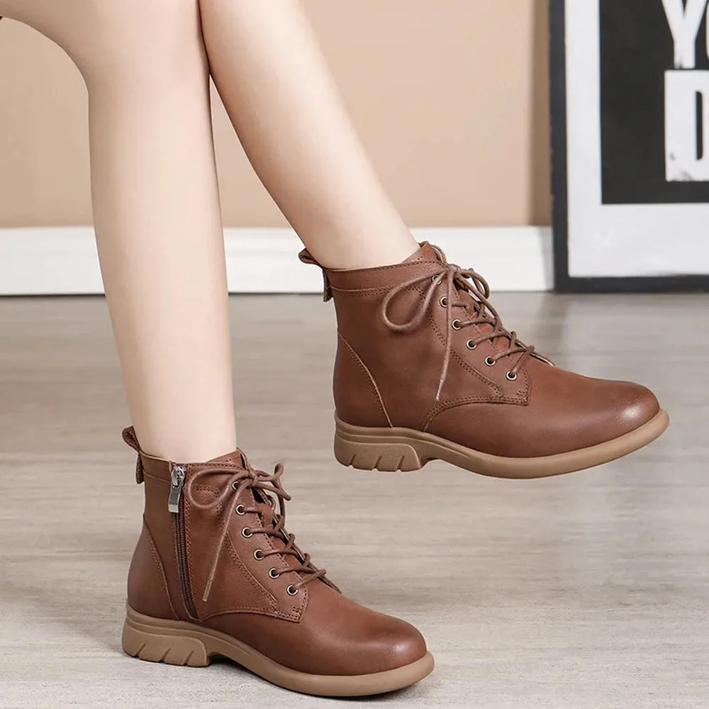 Loai Low-top Brow leather ankle boots