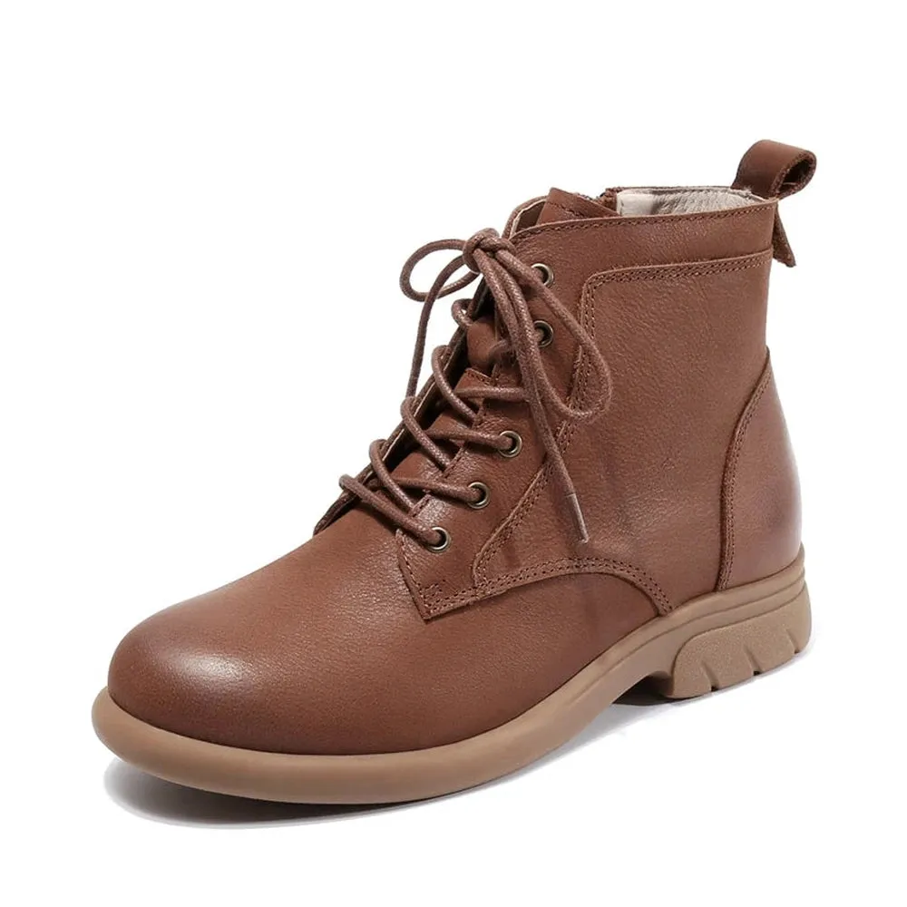 Loai Low-top Brow leather ankle boots