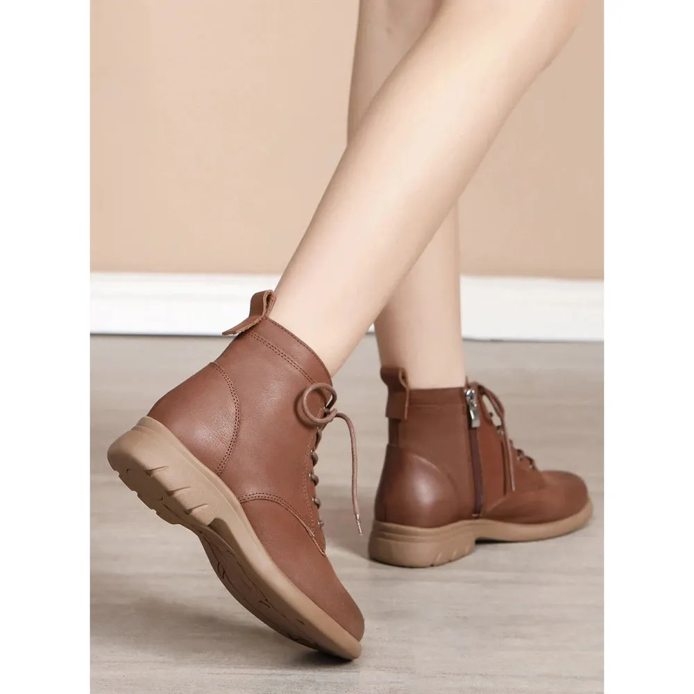 Loai Low-top Brow leather ankle boots