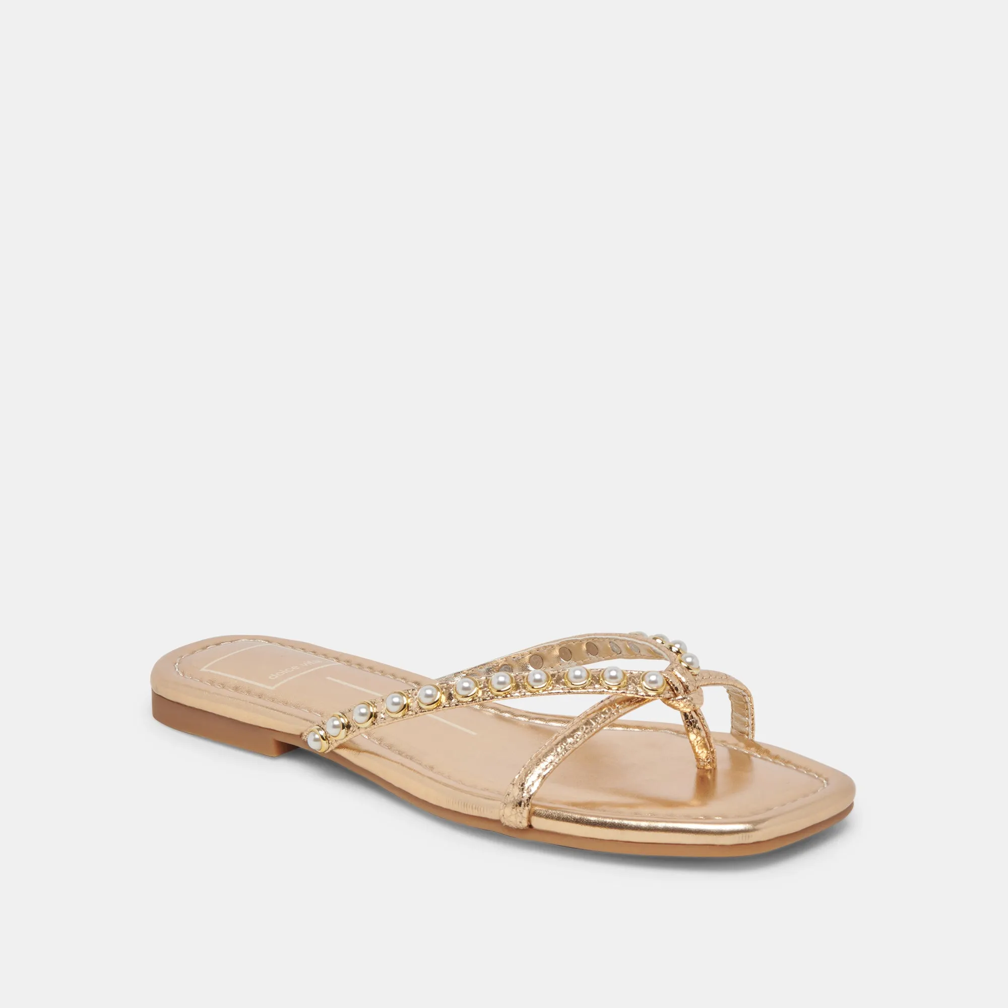 LUCCA PEARL SANDALS GOLD PEARLS