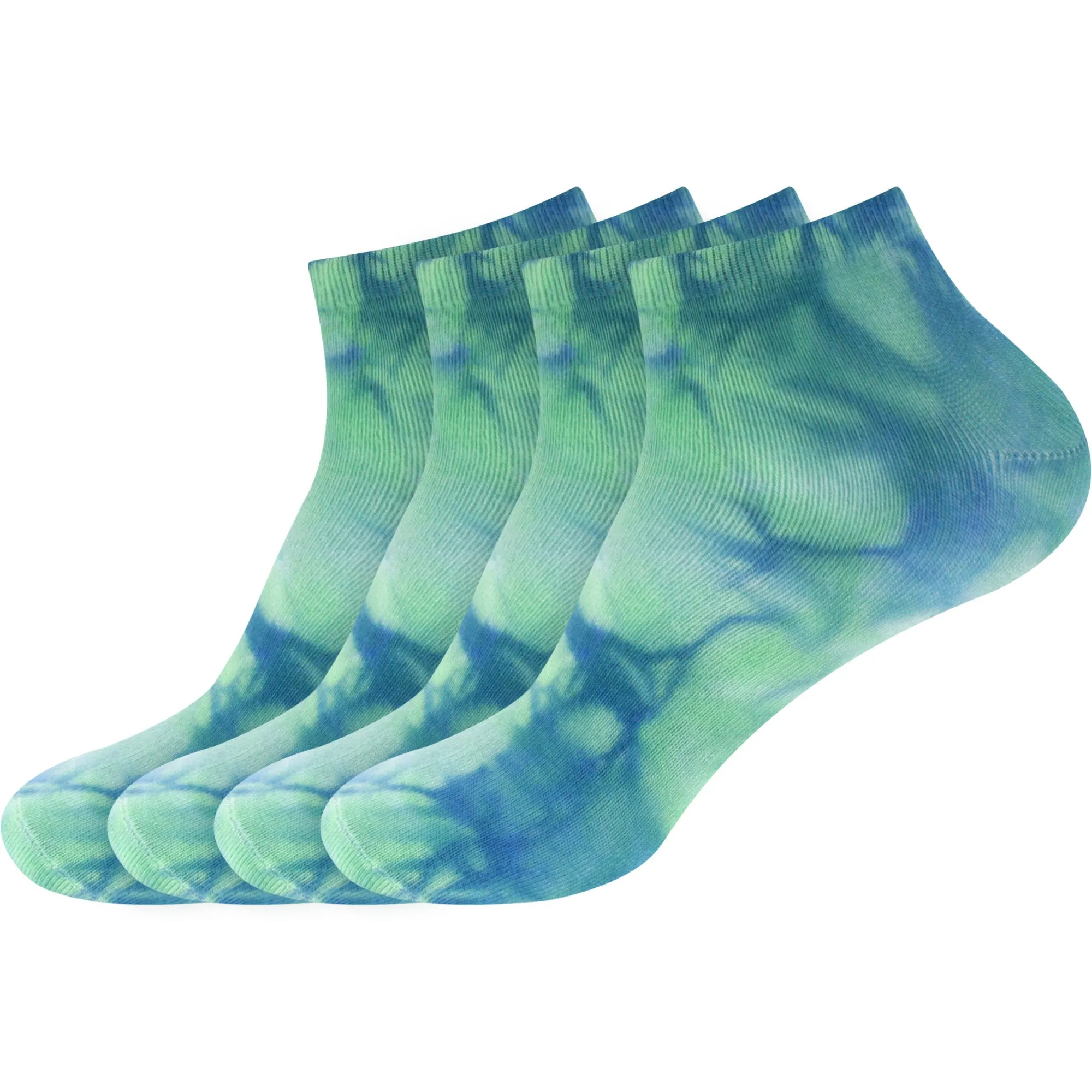 Men's Bamboo Tie Dye Ankle Socks, 4 Pairs