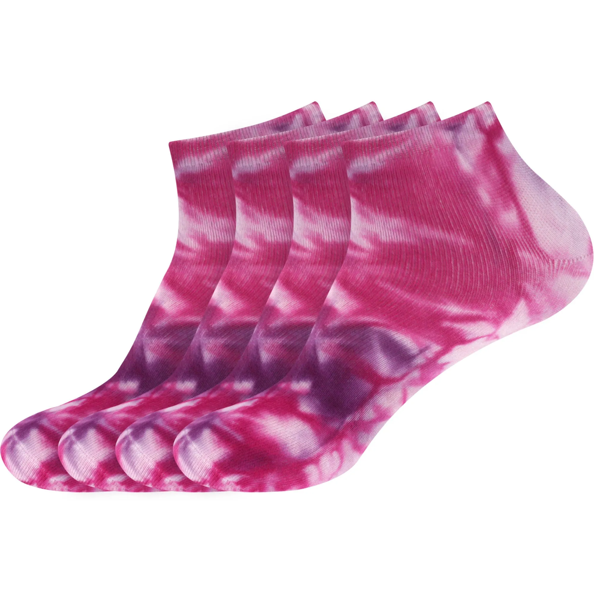 Men's Bamboo Tie Dye Ankle Socks, 4 Pairs