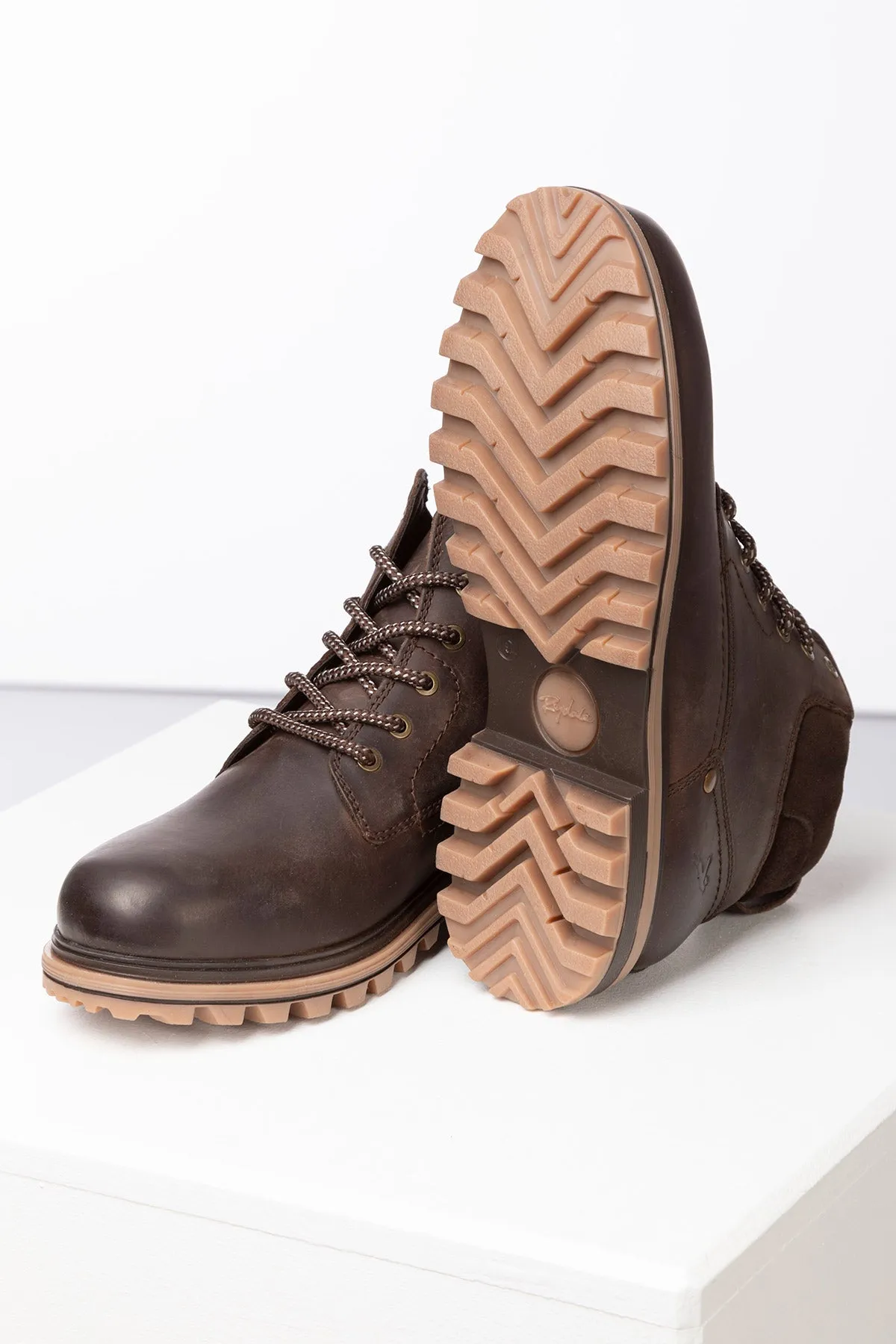 Men's Leather Lace Up Boots - Otley