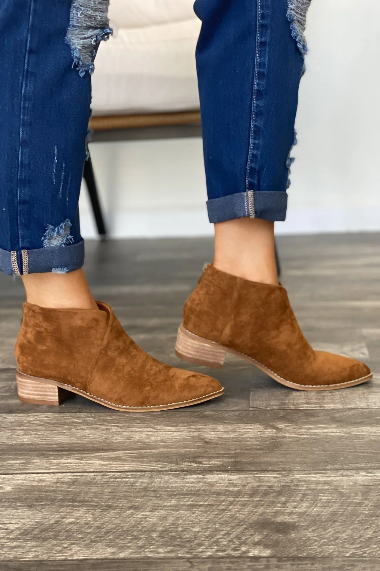 Nelson Booties: Camel