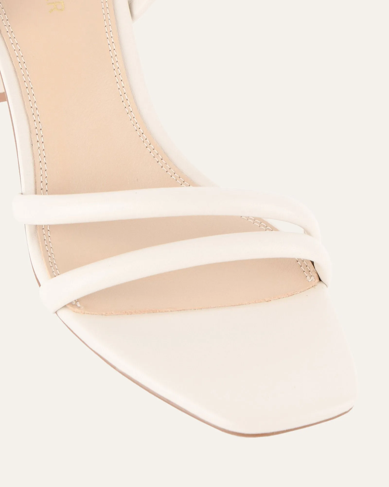 NINO HIGH HEEL SANDALS OFF WHITE LEATHER