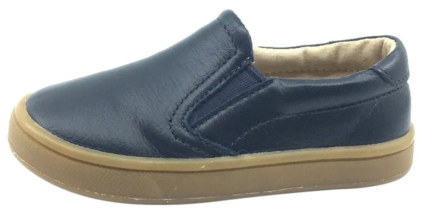 Old Soles Dress Hoff Navy Smooth Leather Slip On Loafer Sneaker