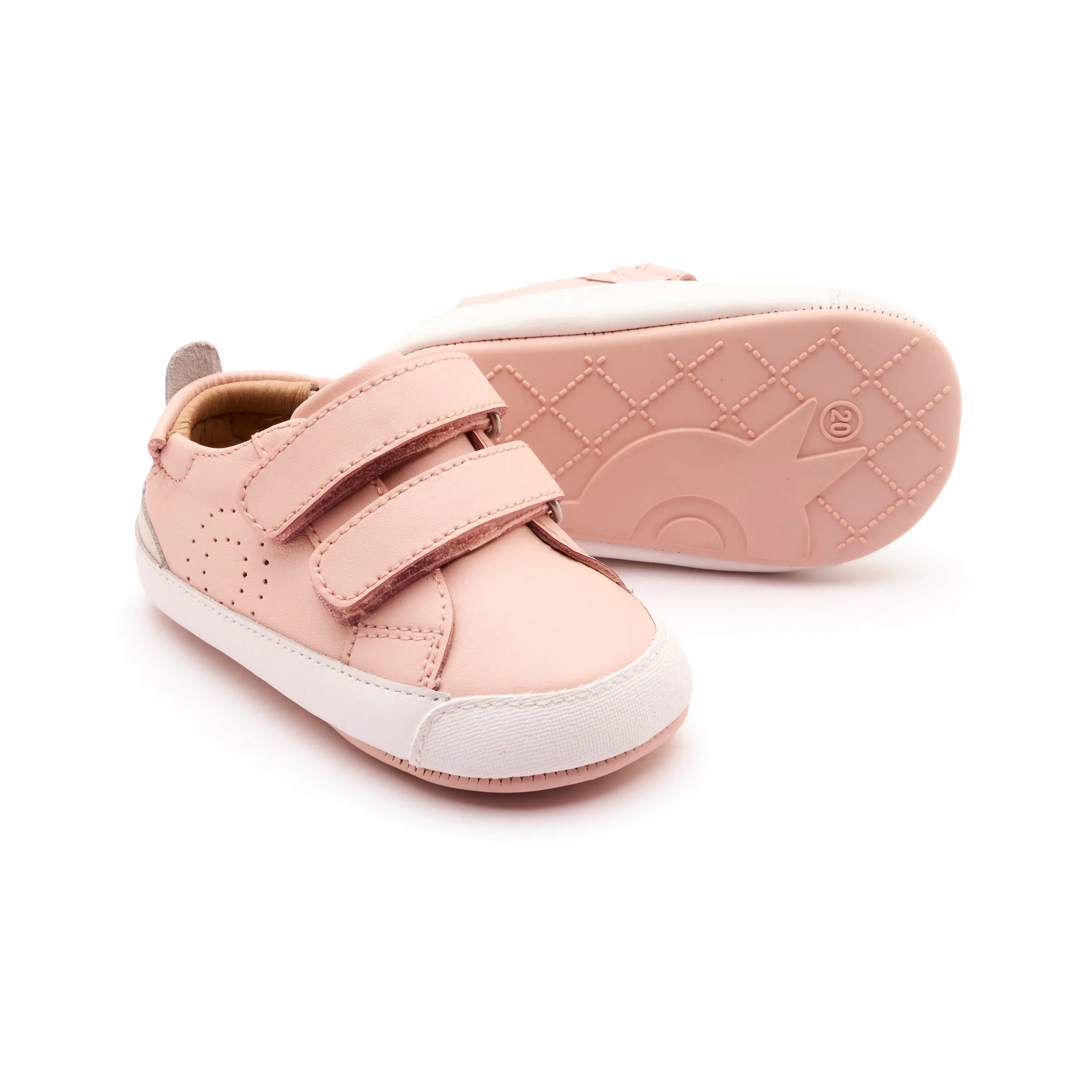 Old Soles Girl's BabyTot Casual Shoes - Powder Pink / Sporco