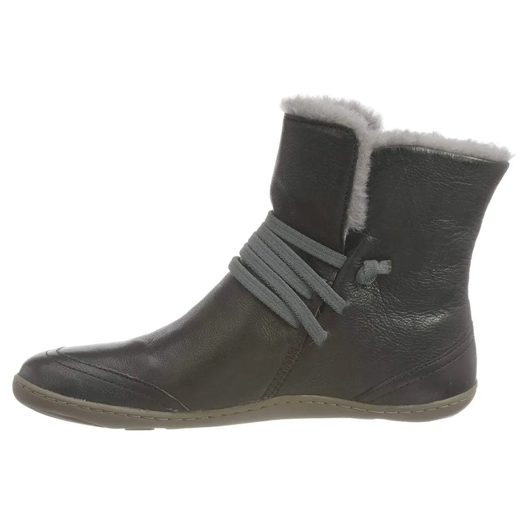 Peu Calfskin Leather Fur Lined Women's Ankle Boots