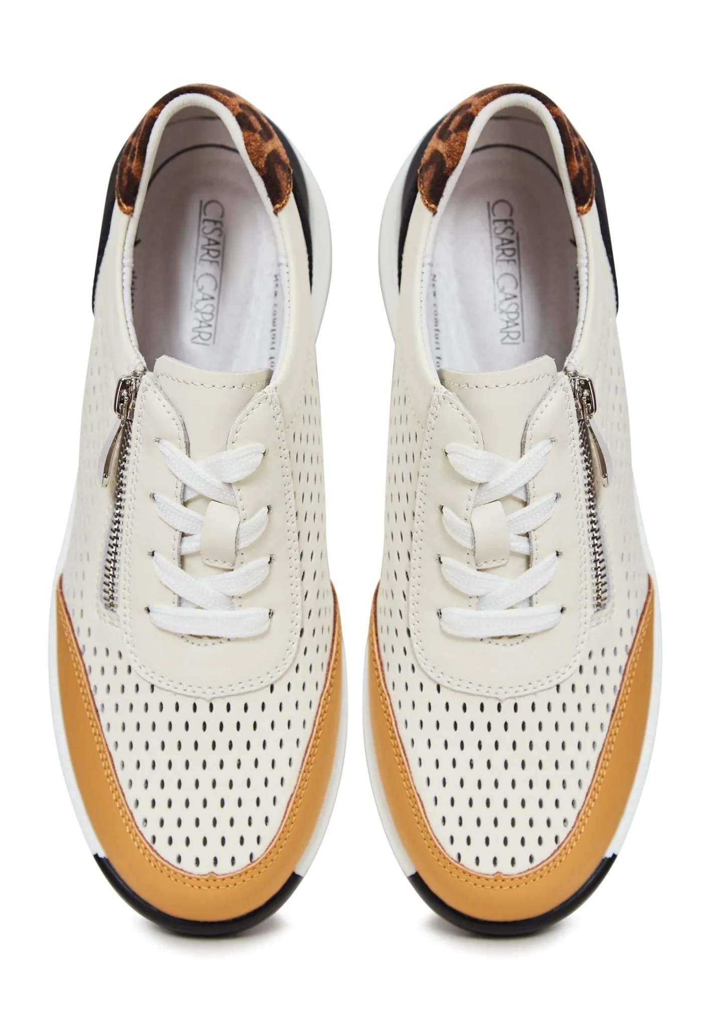 Platform Leather Sneakers - Brown