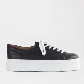 Platform Sneaker in Black - 12025