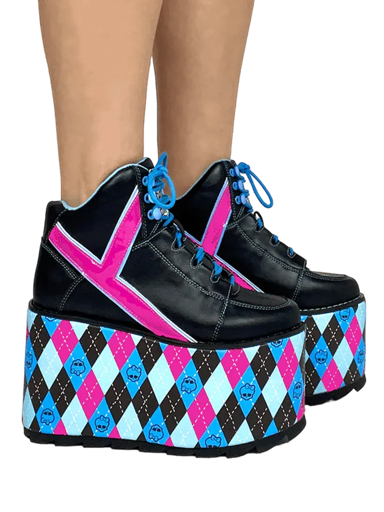 QOZMO MONSTER HIGH BLACK MULTI PLATFORM SNEAKER