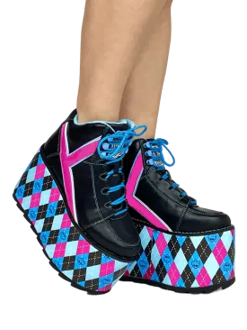 QOZMO MONSTER HIGH BLACK MULTI PLATFORM SNEAKER