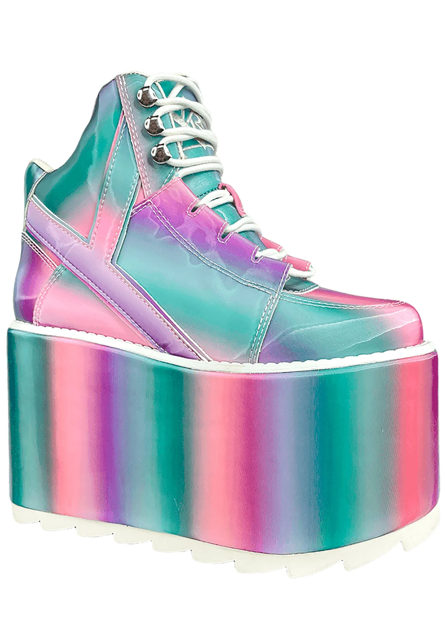 Qozmo Platform Sneakers in Prizmatiq Pastel