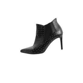 SAINT LAURENT Black Leather Pointed Toe Booties |  Size EU 39.5 - US 8.5