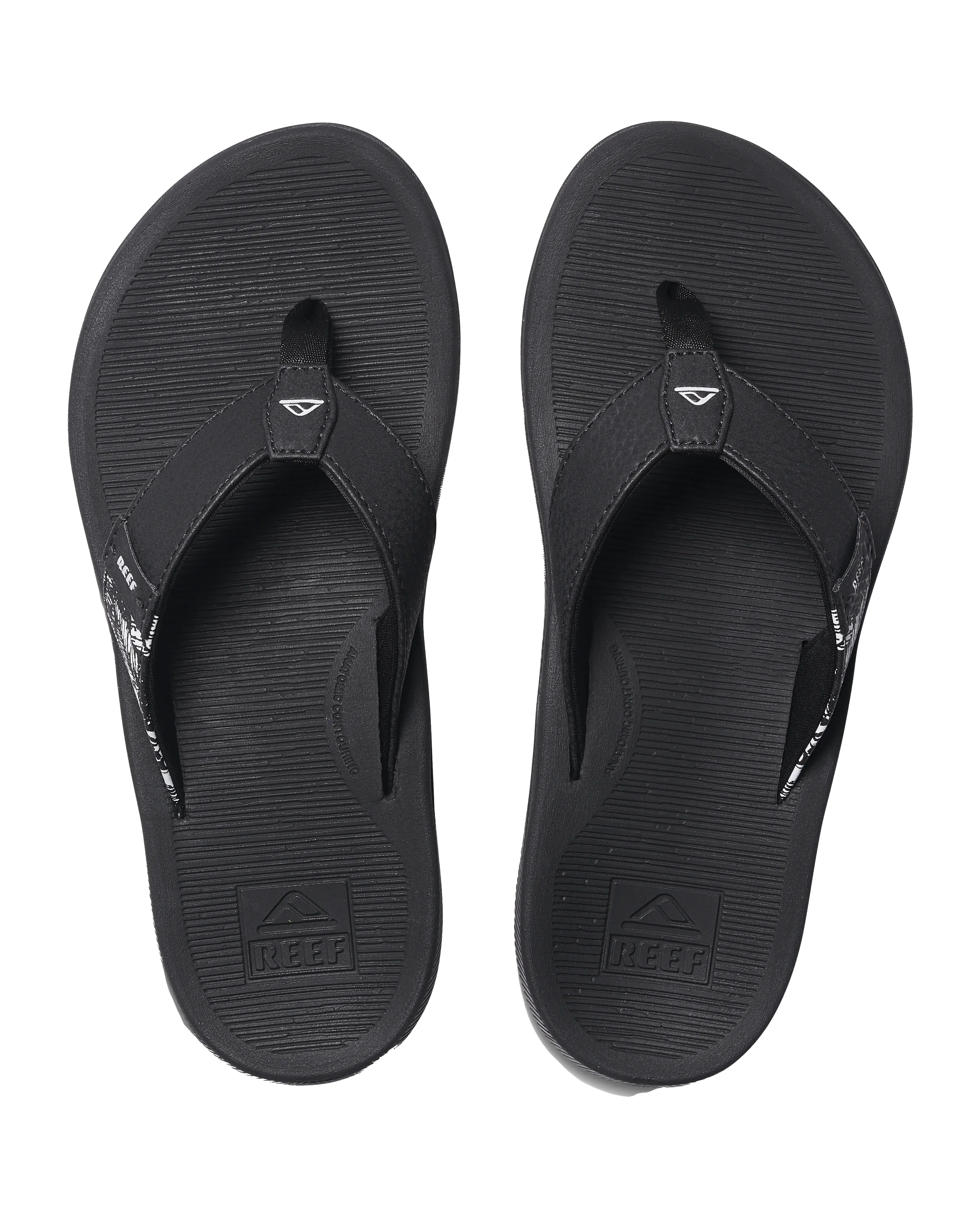 Santa Ana Flip Flops in Black & White