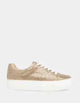 Sidney Sparkle Sneaker - Light Gold