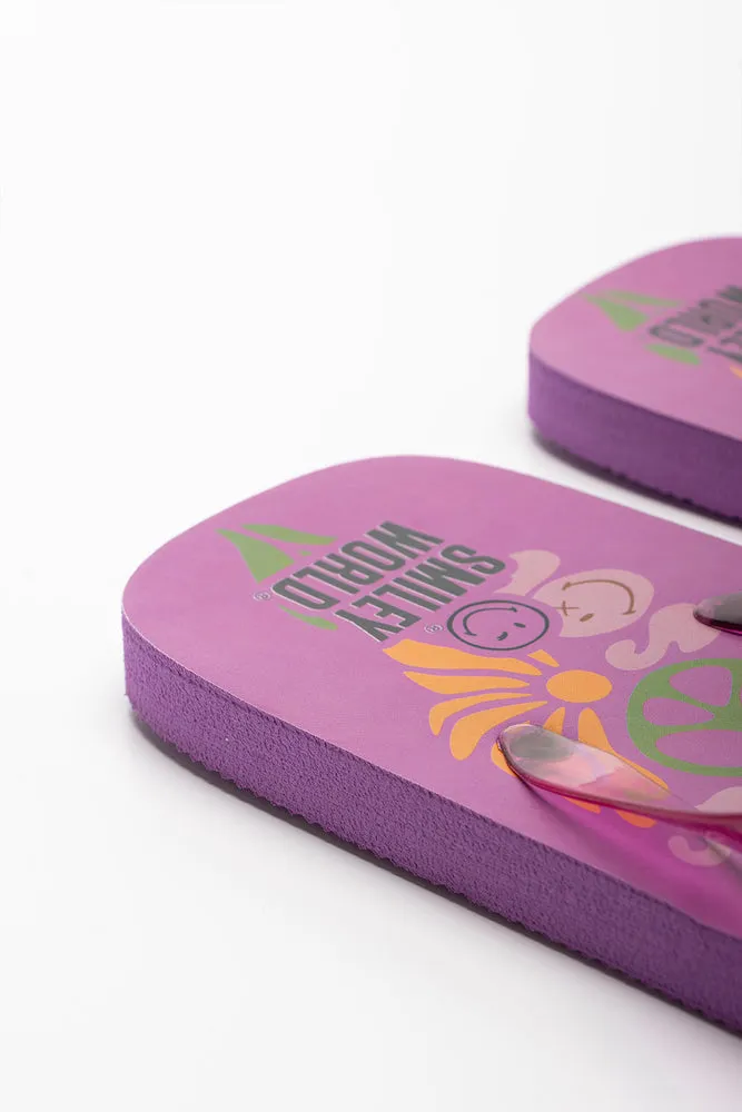 SmileyWorld Flip Flop Purple