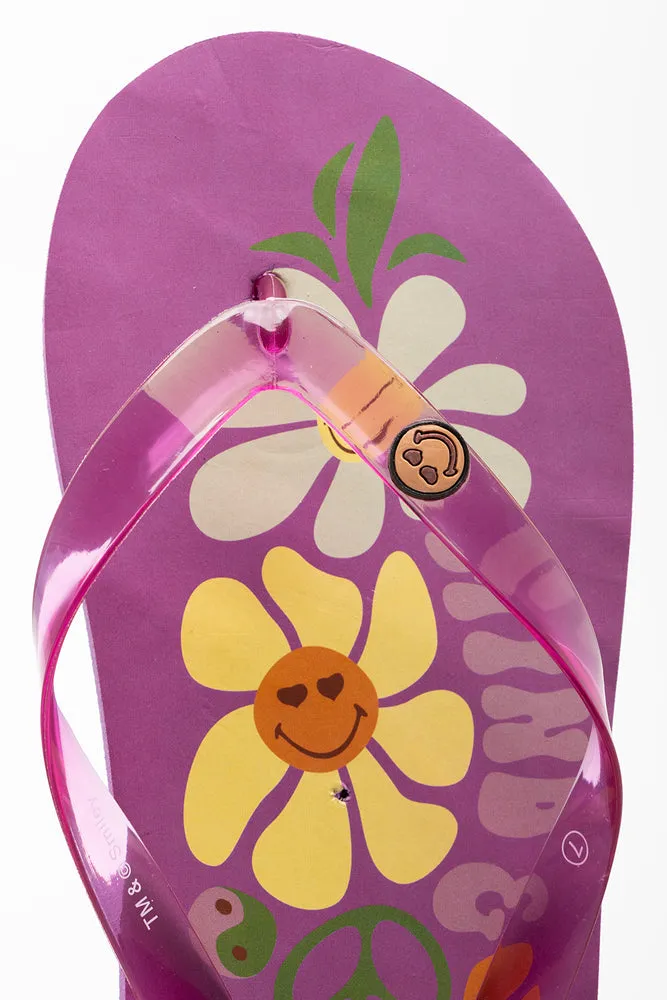 SmileyWorld Flip Flop Purple