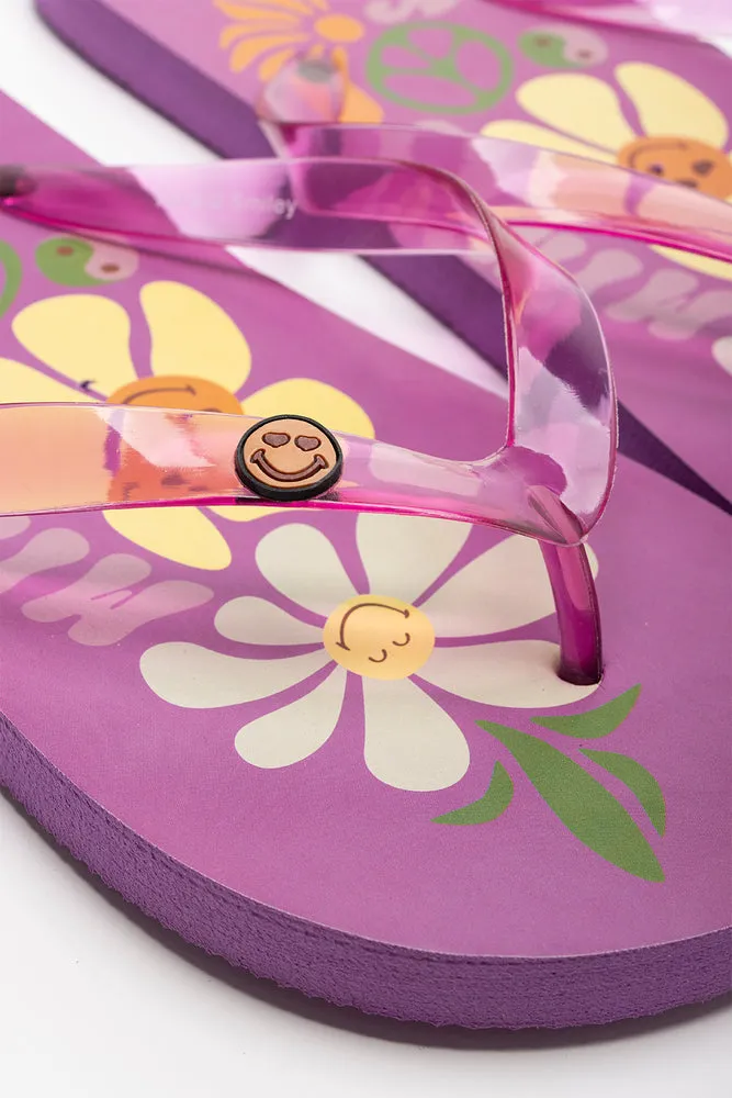 SmileyWorld Flip Flop Purple