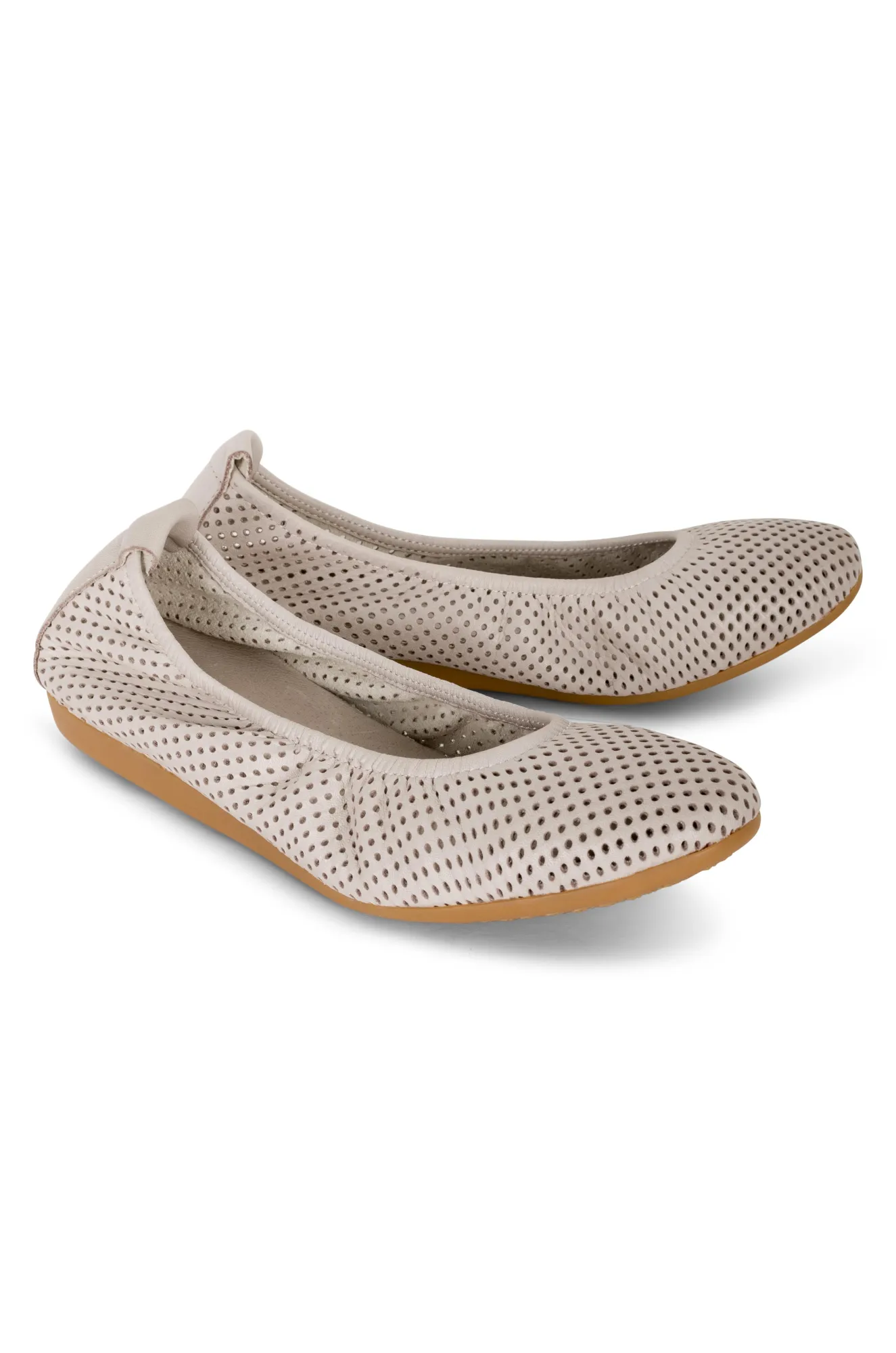 Soft Leather Ballet flat Shoes | SILVER GREY | BENZI ZZ