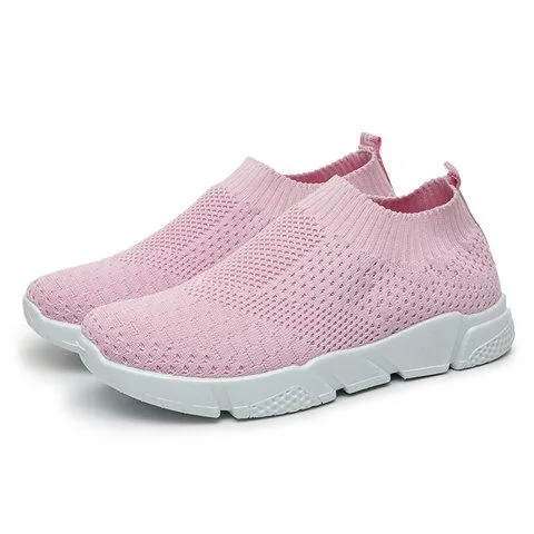 Soft women's sock shoes knitting shoesslip on sneakers breathable tennis shoes