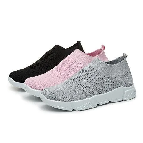 Soft women's sock shoes knitting shoesslip on sneakers breathable tennis shoes