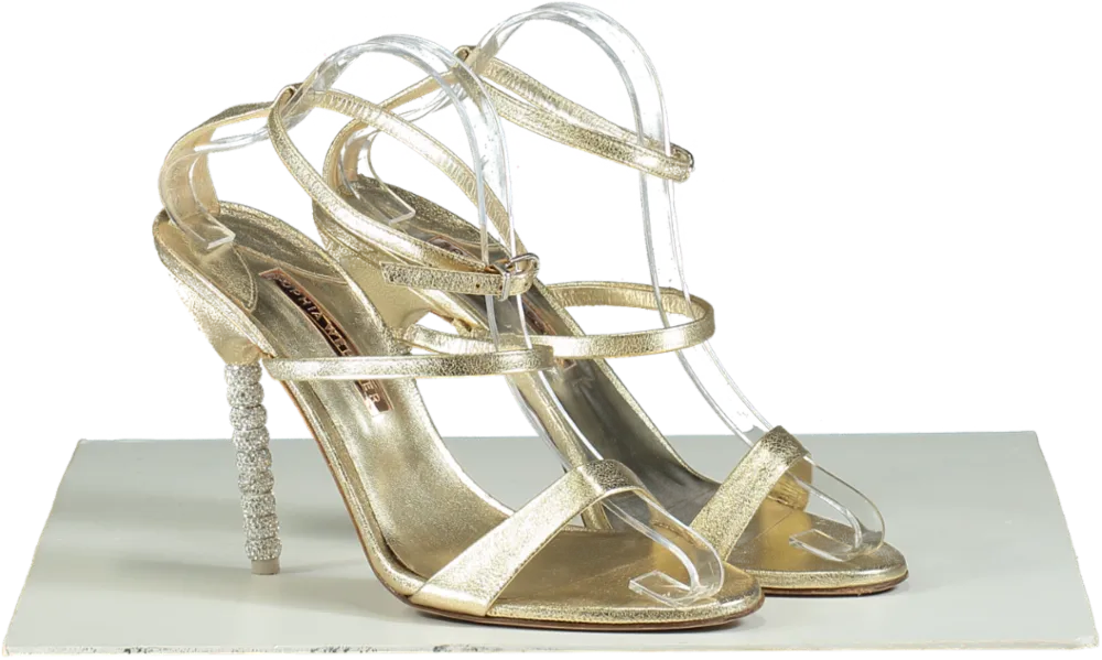 Sophia Webster Gold Rosalind Strappy High Heeled Sandals UK 8 EU 41