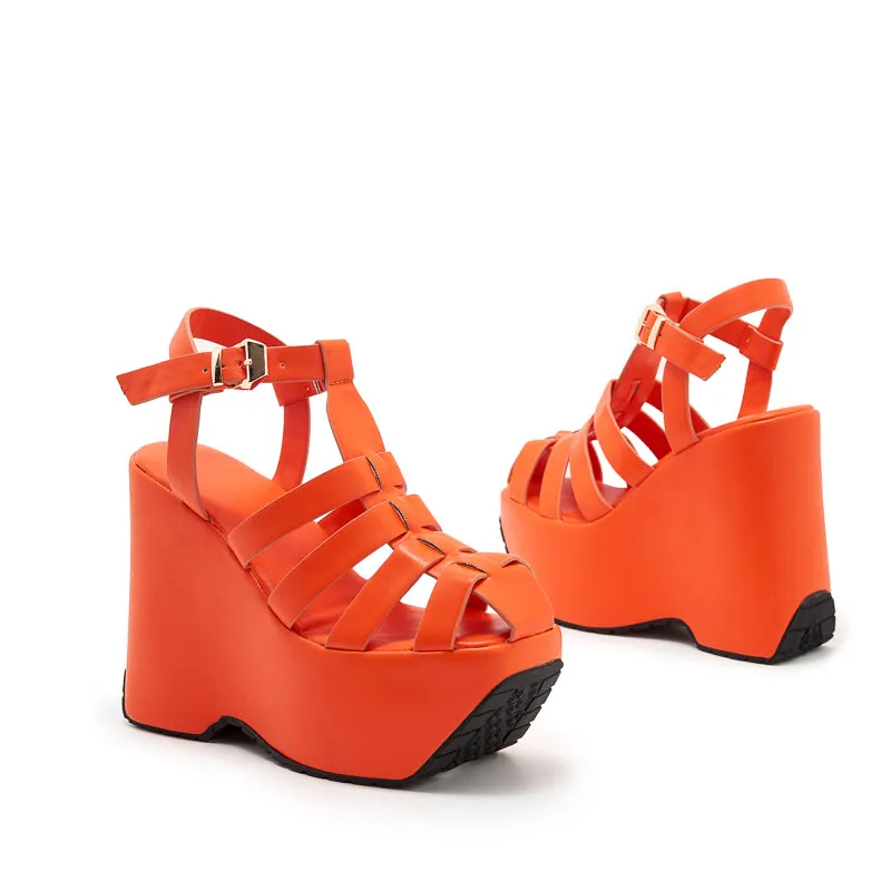 Strappy Roman Sandals Wedge Heels Summer Shoes for Women