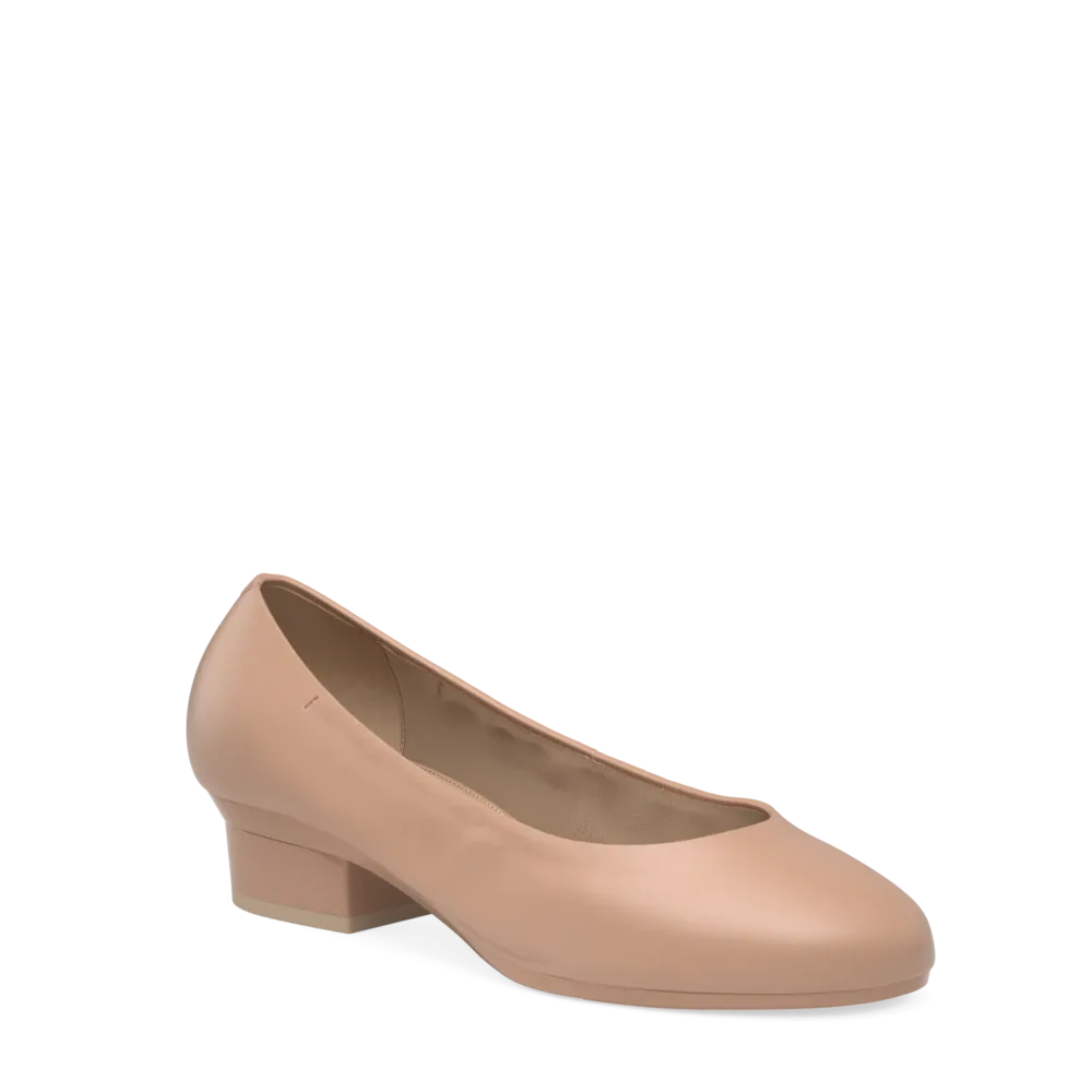 The Ballet Pump - Latte Stretch Leather 4 Stiletto