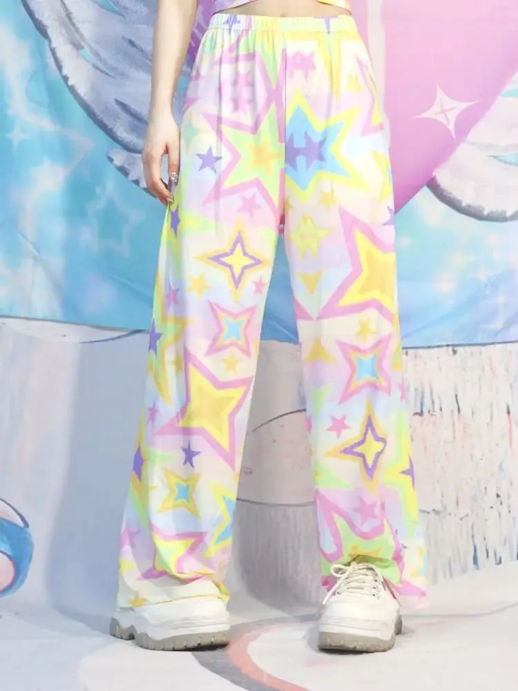 Tie Dye Y2K Star Girl Pants