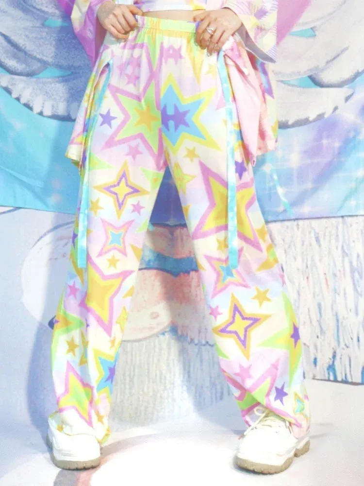 Tie Dye Y2K Star Girl Pants