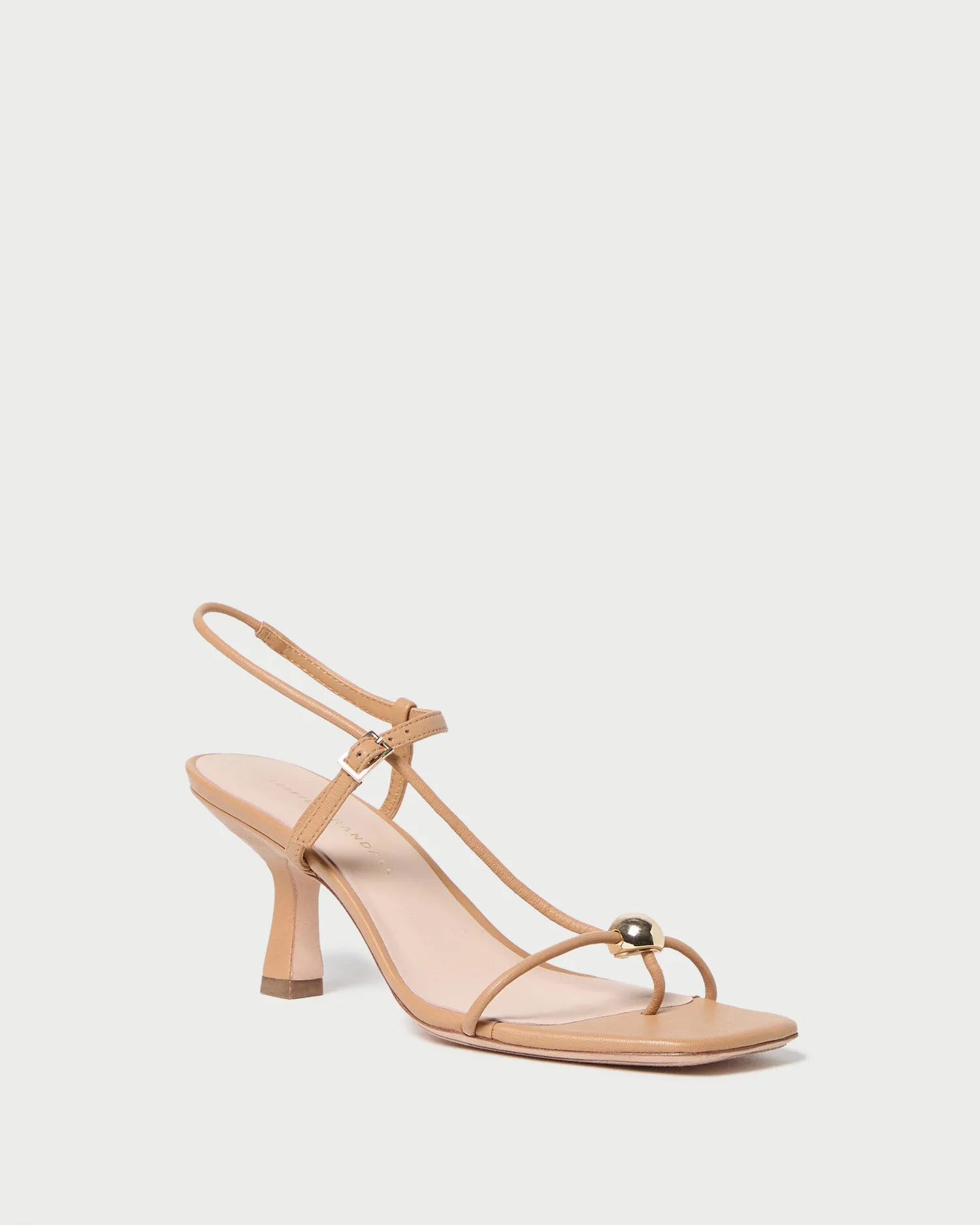 Triana Dune Leather Mid-Heel Sandal