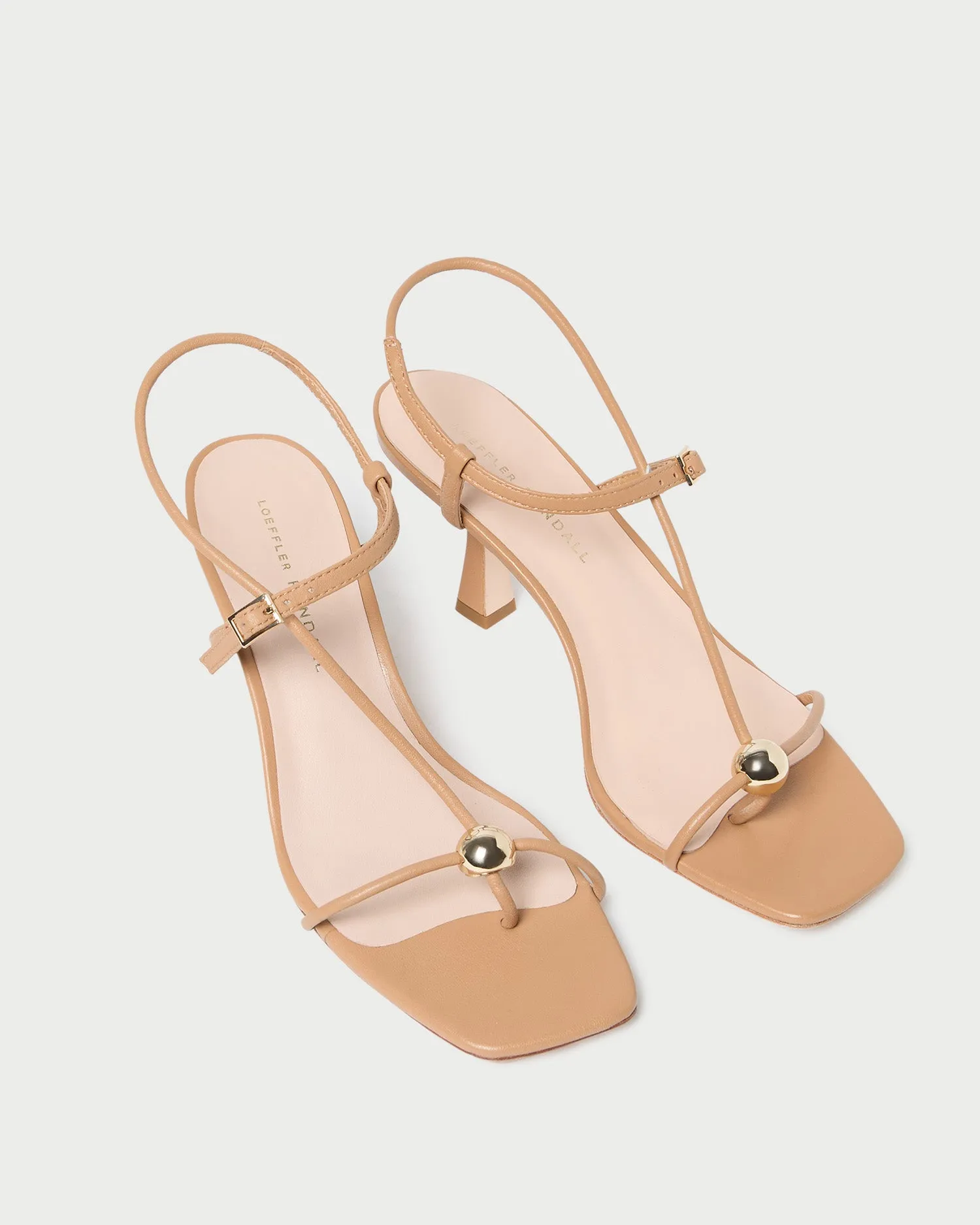 Triana Dune Leather Mid-Heel Sandal