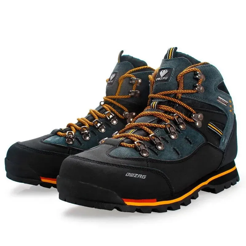 Waterproof Hiking Outdoor Trekking Boots Men Winter Mountain Climbing Mountaineering Camping Shoes Fashion Casual Snow Boots