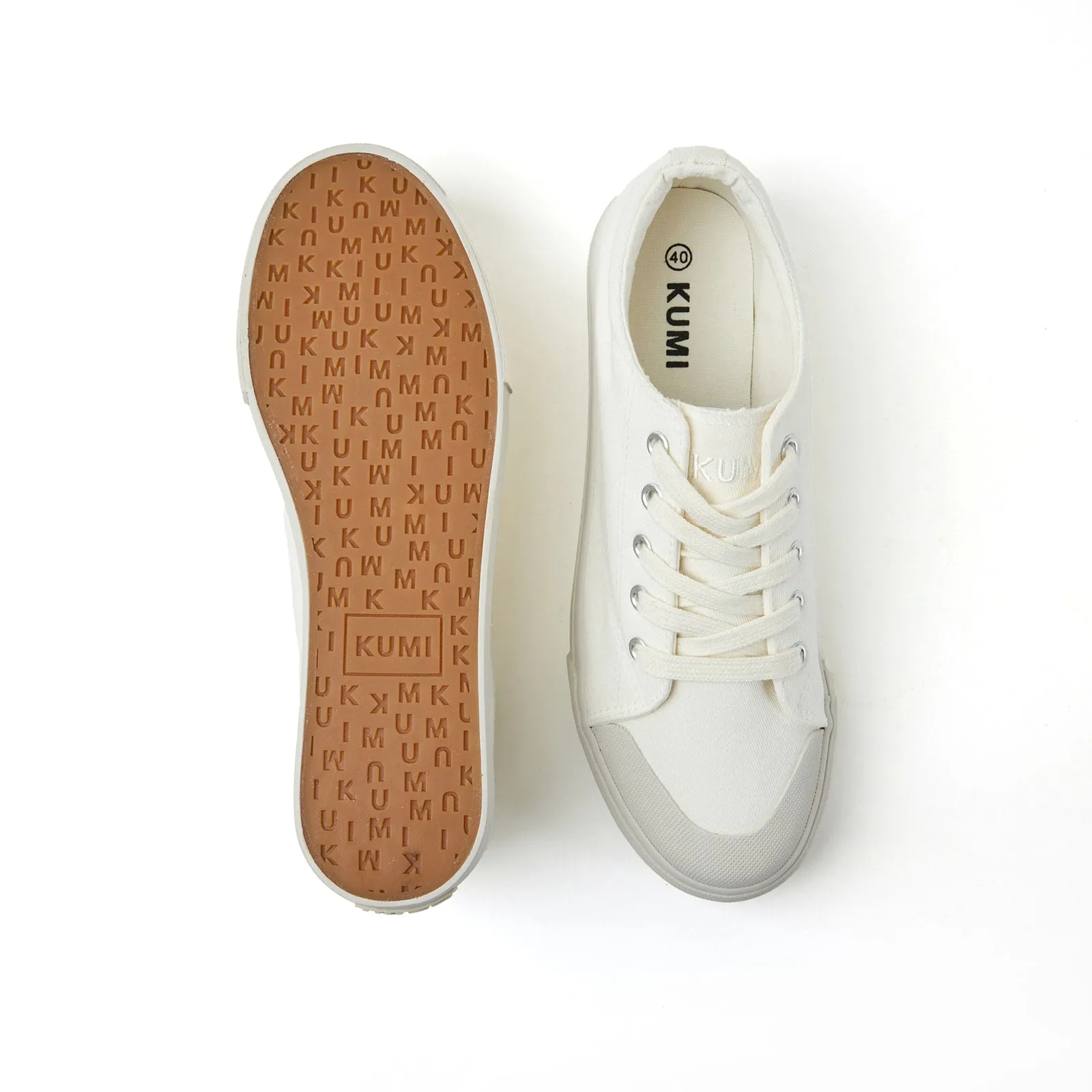 White platform sneakers