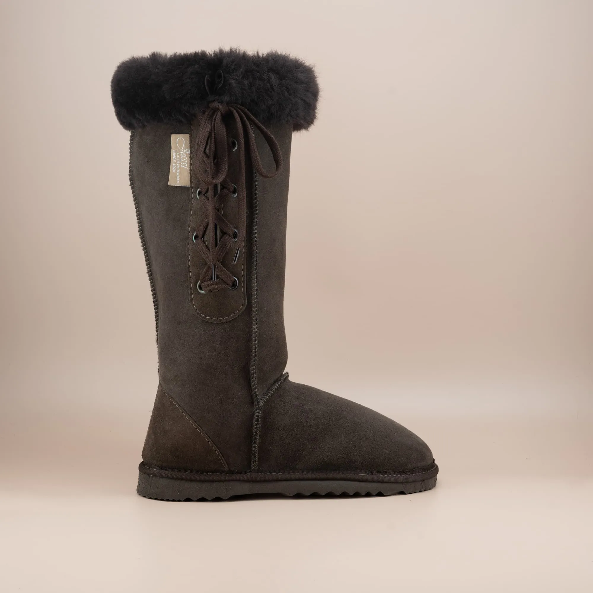 Women's Long Lace-Up Suede Ugg Boot