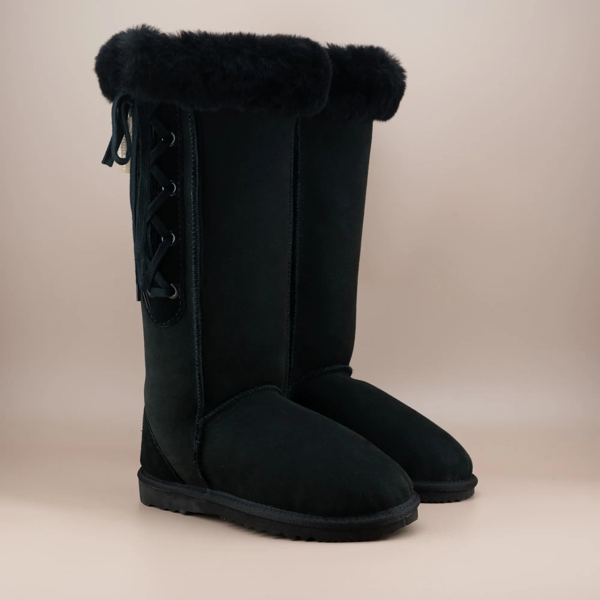 Women's Long Lace-Up Suede Ugg Boot