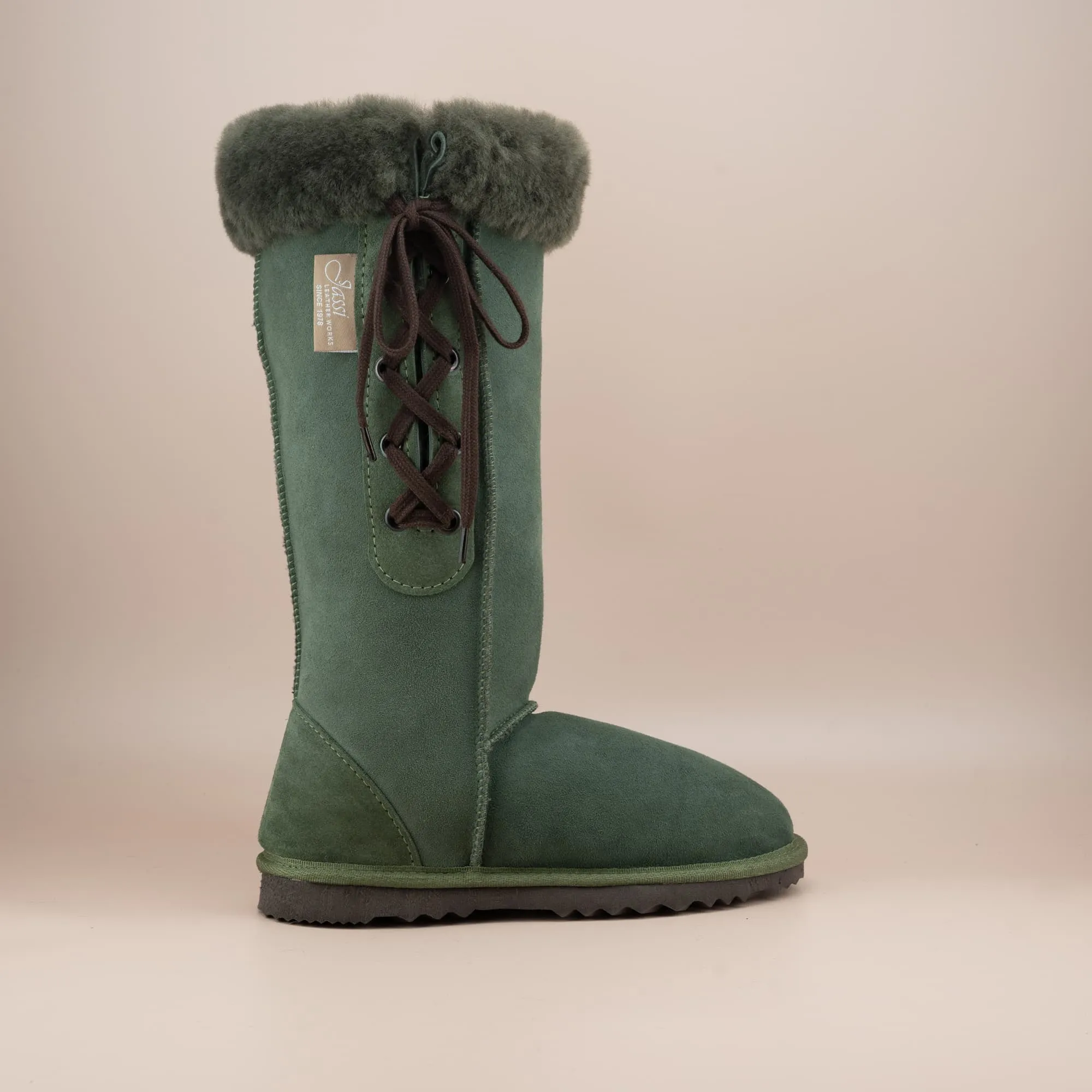 Women's Long Lace-Up Suede Ugg Boot