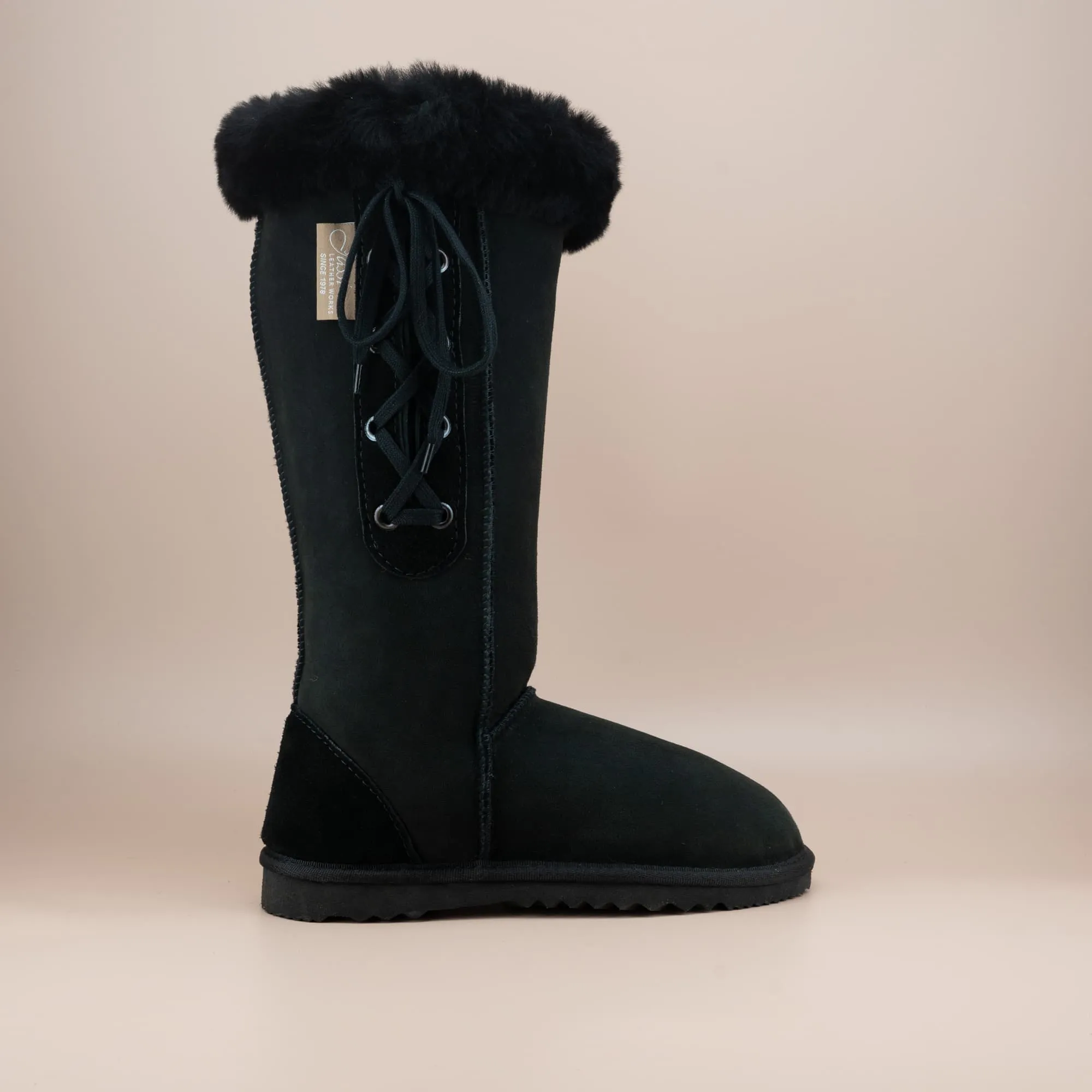 Women's Long Lace-Up Suede Ugg Boot