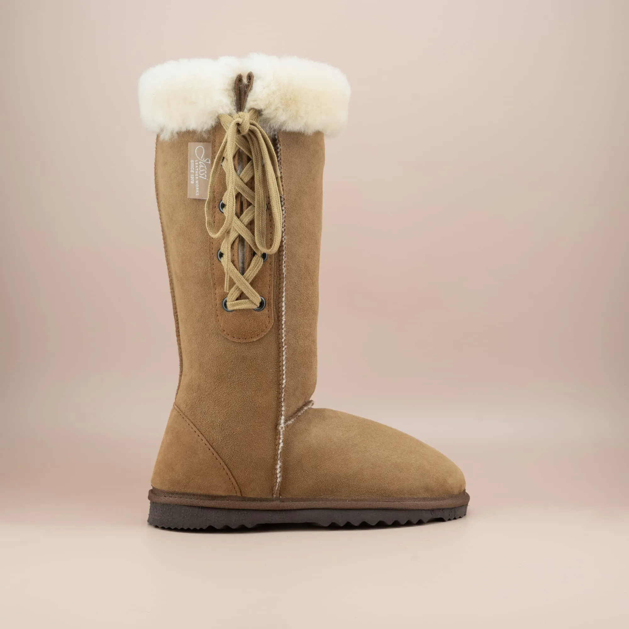 Women's Long Lace-Up Suede Ugg Boot