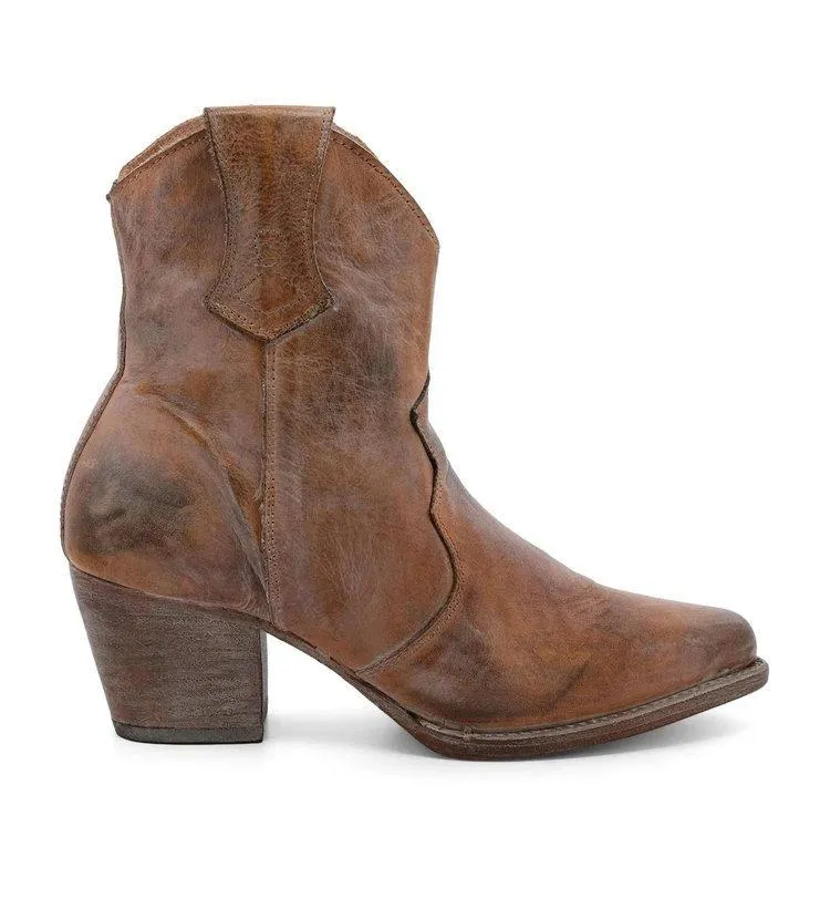 Women's short cowboy boots pointed toe ankle western boots