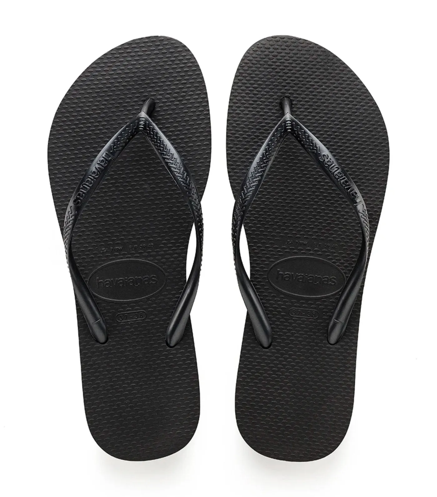 Women's Slim Flip Flops - Black