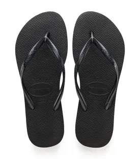 Women's Slim Flip Flops - Black